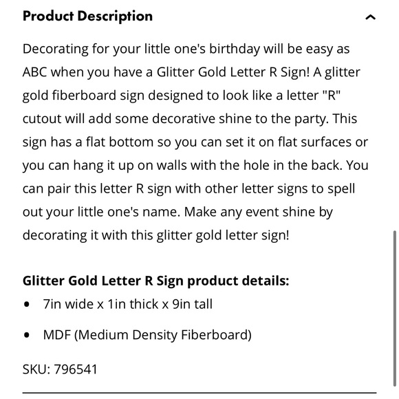 Gold Glitter Letters - Picture 11 of 16